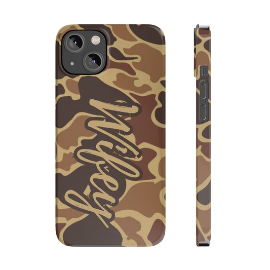 Camouflage Duck Waterfowl Slim IPhone Case - 'Wifey' Design