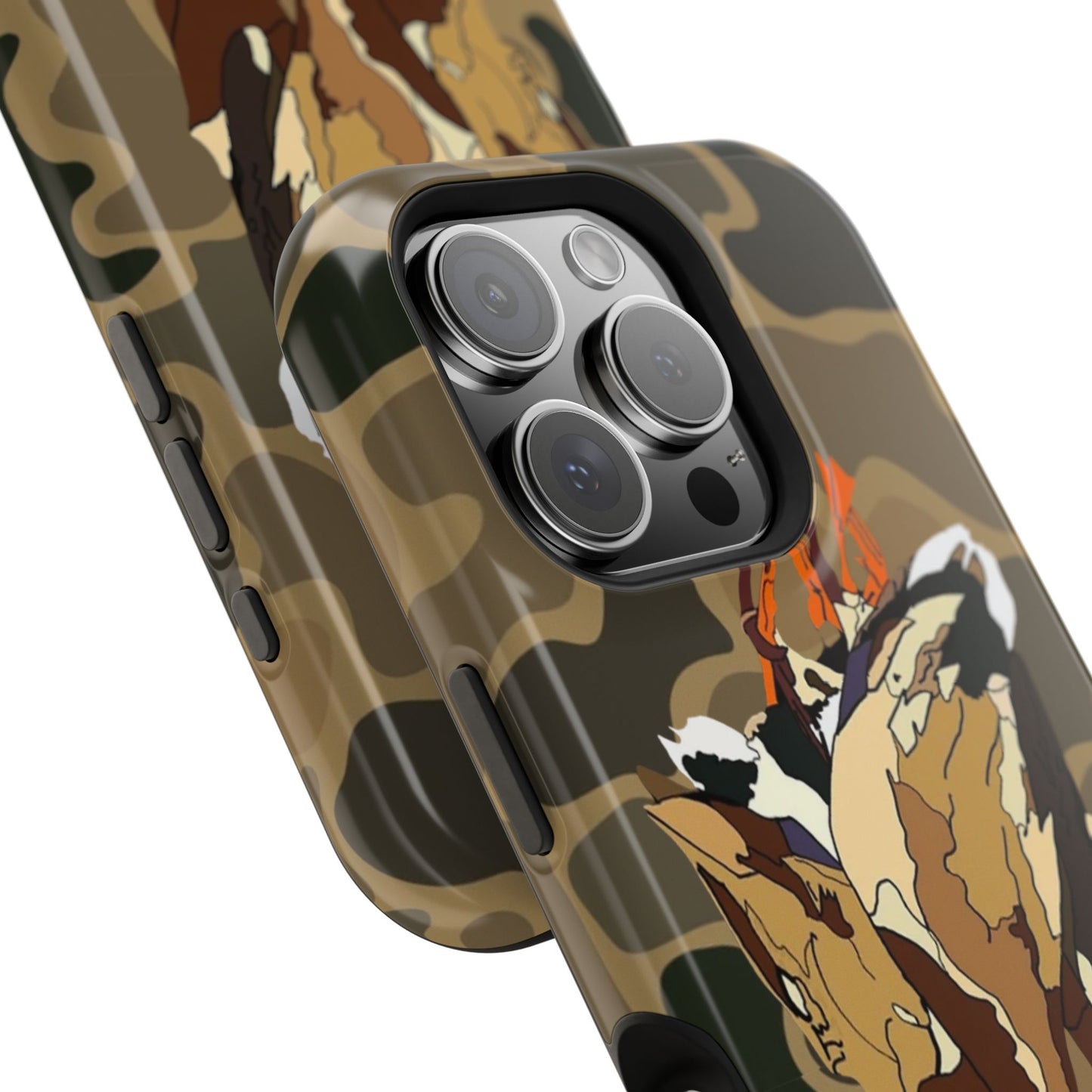 Old School Camouflage Mallard Duck Hanging Hunting Tough Magnetic iPhone Case