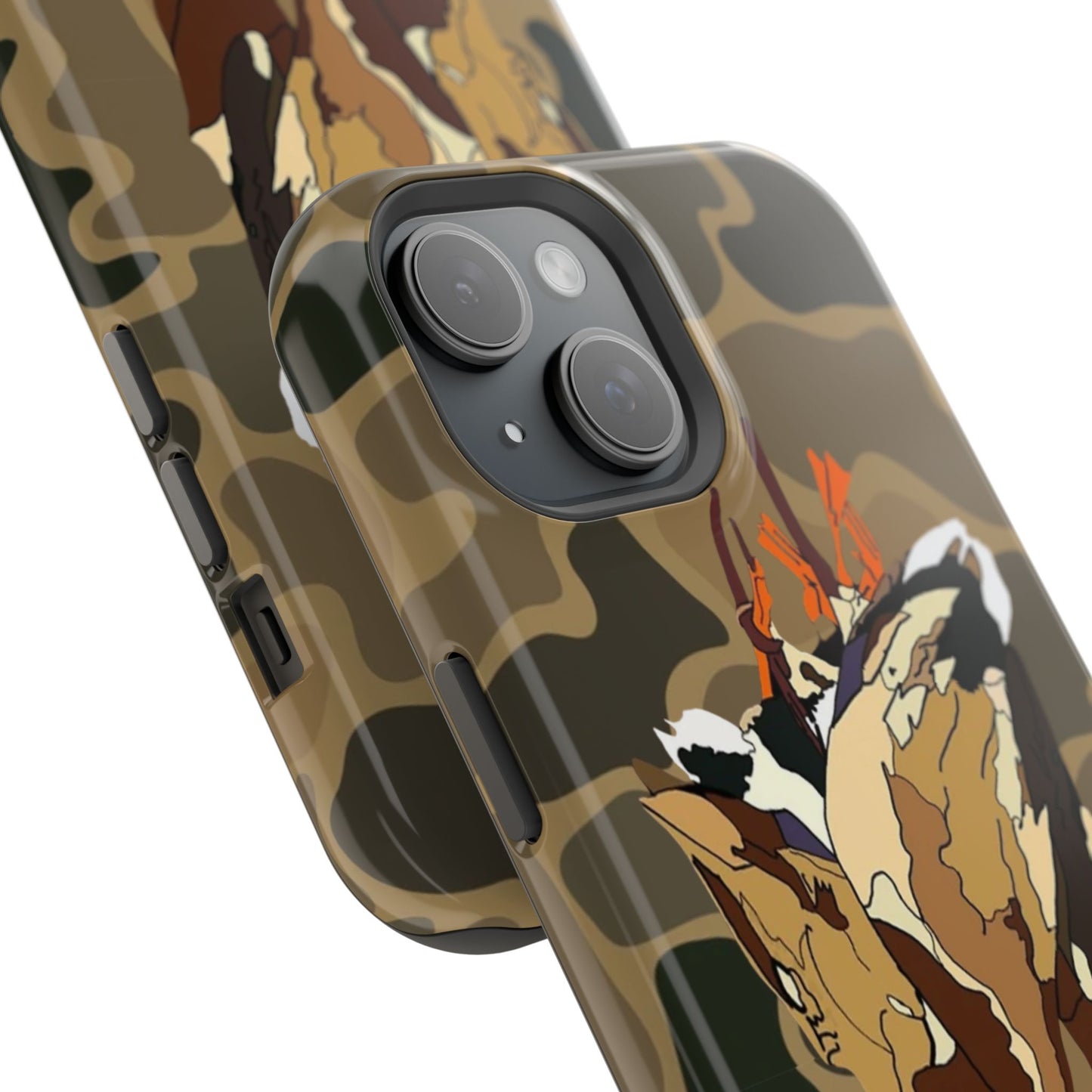 Old School Camouflage Mallard Duck Hanging Hunting Tough Magnetic iPhone Case