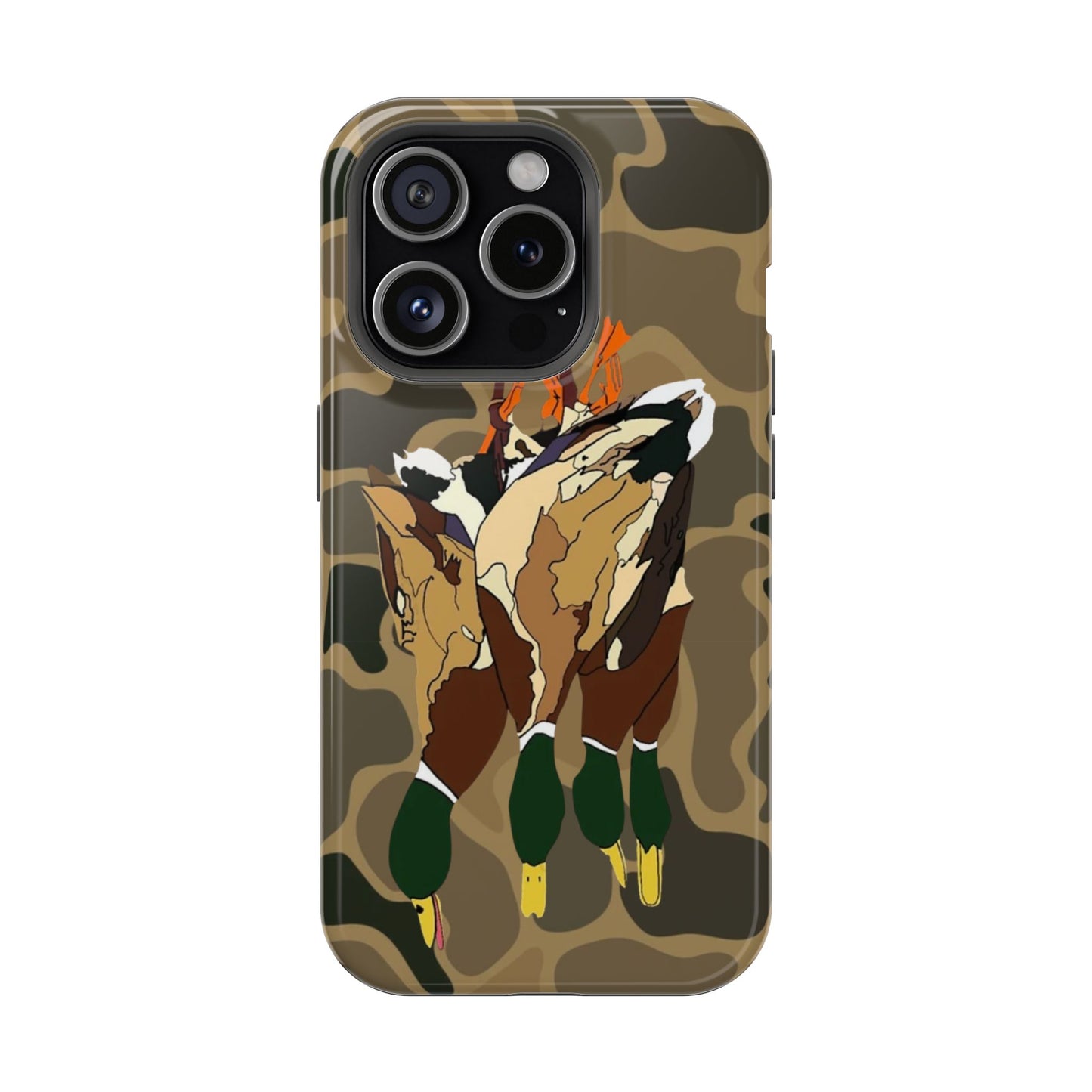Old School Camouflage Mallard Duck Hanging Hunting Tough Magnetic iPhone Case