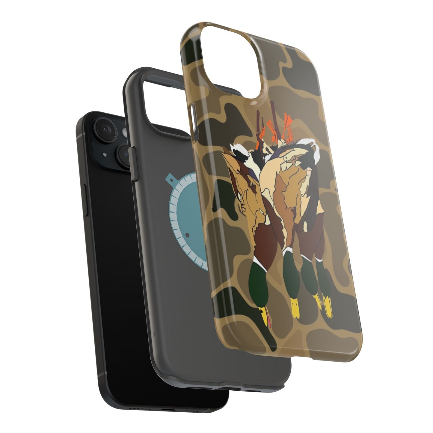 Old School Camouflage Mallard Duck Hanging Hunting Tough Magnetic iPhone Case