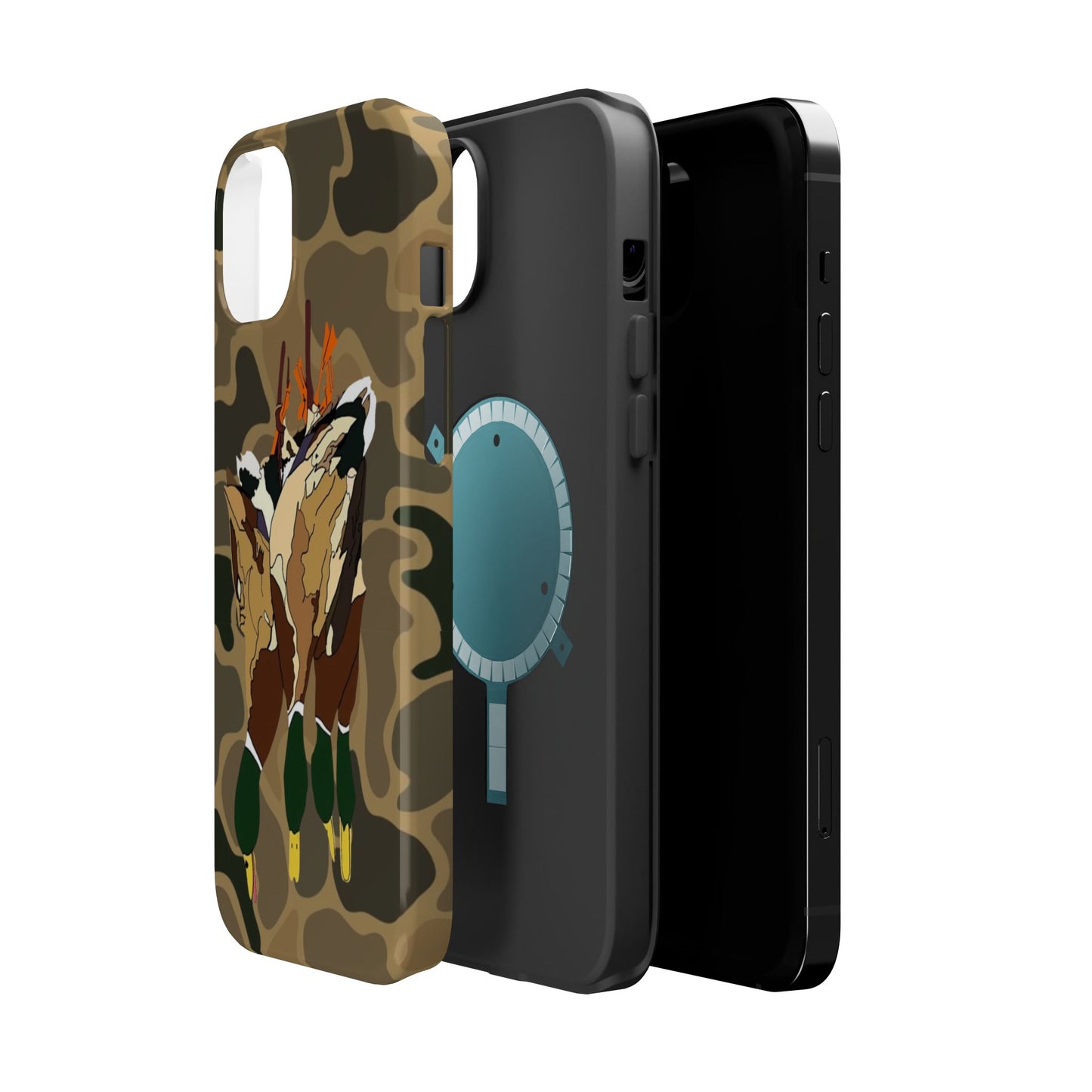 Old School Camouflage Mallard Duck Hanging Hunting Tough Magnetic iPhone Case