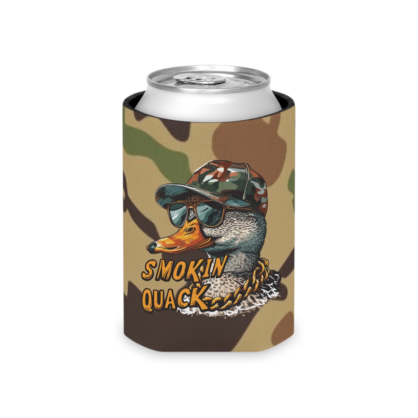 Smokin’ Quack Duck Camo Regular or Slim Can Koozie