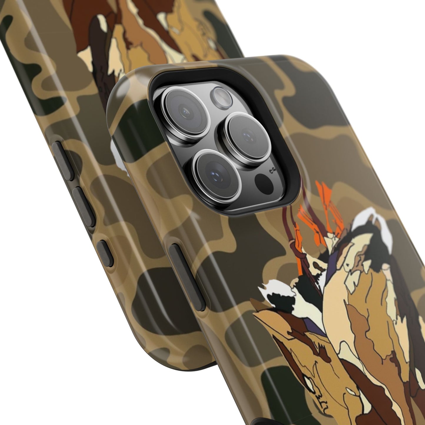 Old School Camouflage Mallard Duck Hanging Hunting Tough Magnetic iPhone Case