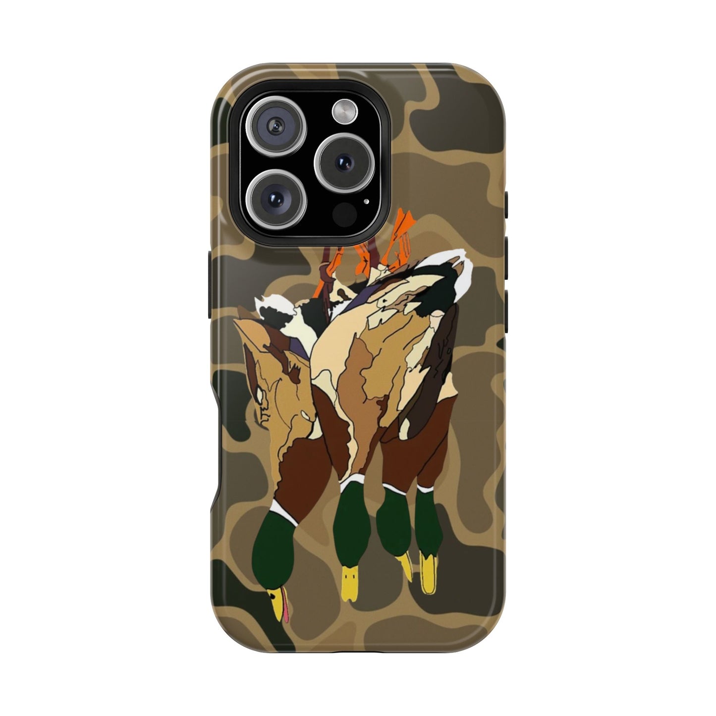 Old School Camouflage Mallard Duck Hanging Hunting Tough Magnetic iPhone Case