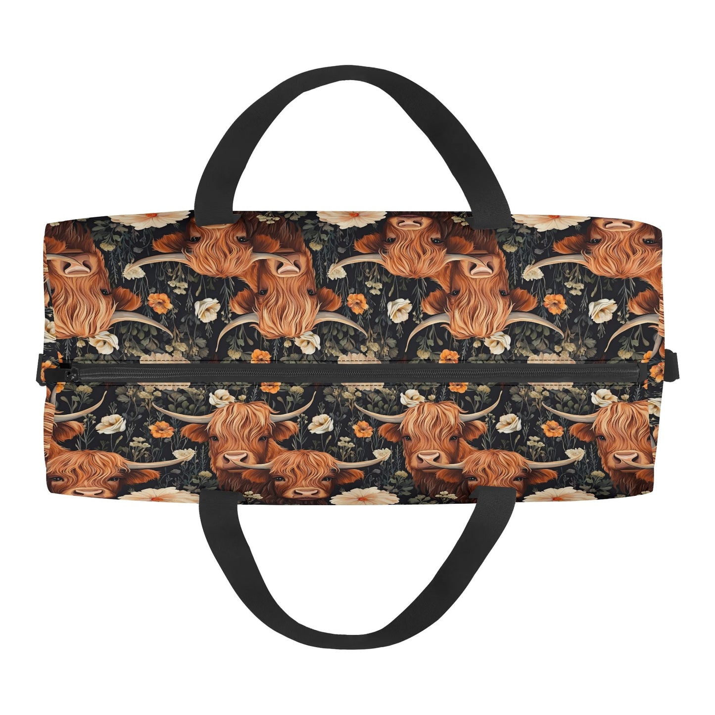 Cattle & Blooms – Highland Cow Duffle