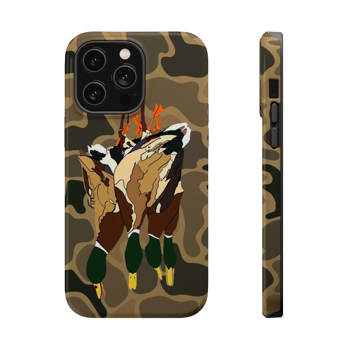 Old School Camouflage Mallard Duck Hanging Hunting Tough Magnetic iPhone Case