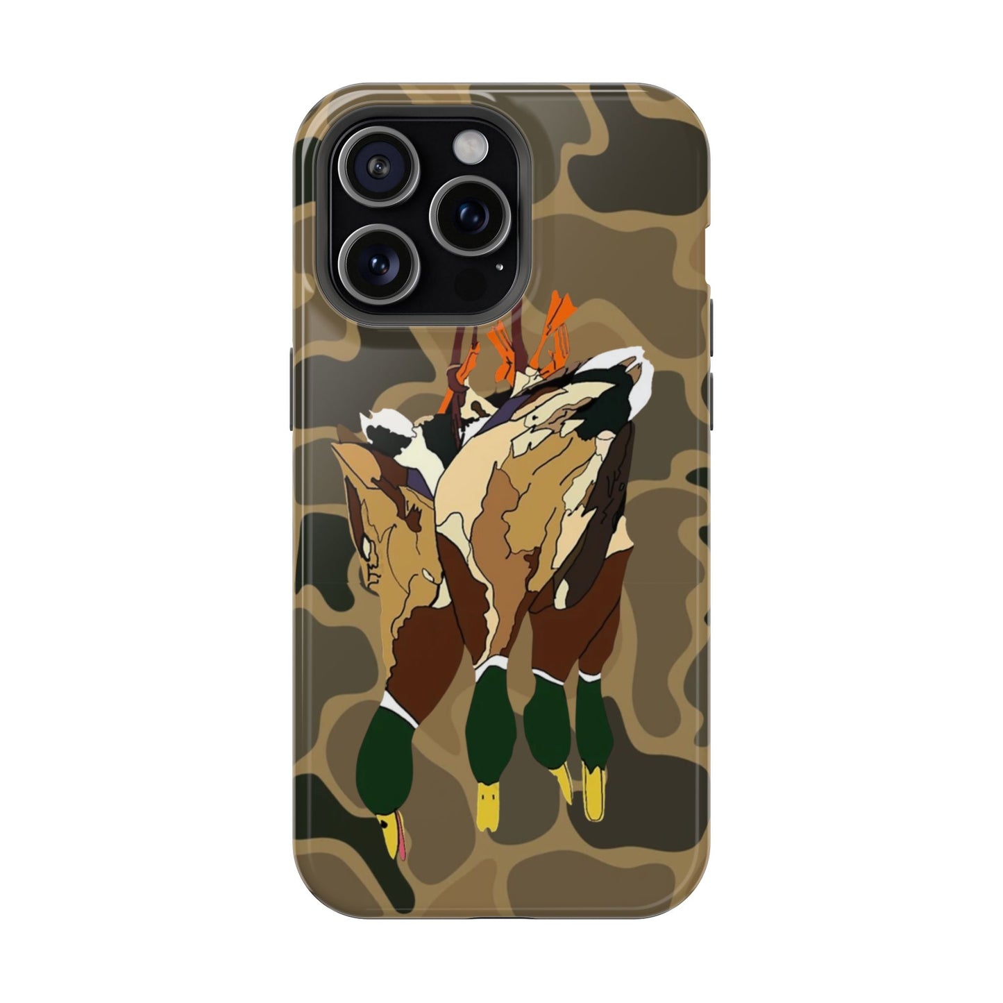 Old School Camouflage Mallard Duck Hanging Hunting Tough Magnetic iPhone Case