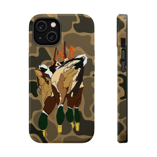 Old School Camouflage Mallard Duck Hanging Hunting Tough Magnetic iPhone Case