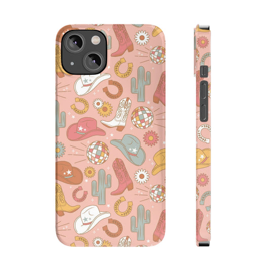 Disco Cowgirl Pink Slim iPhone Case