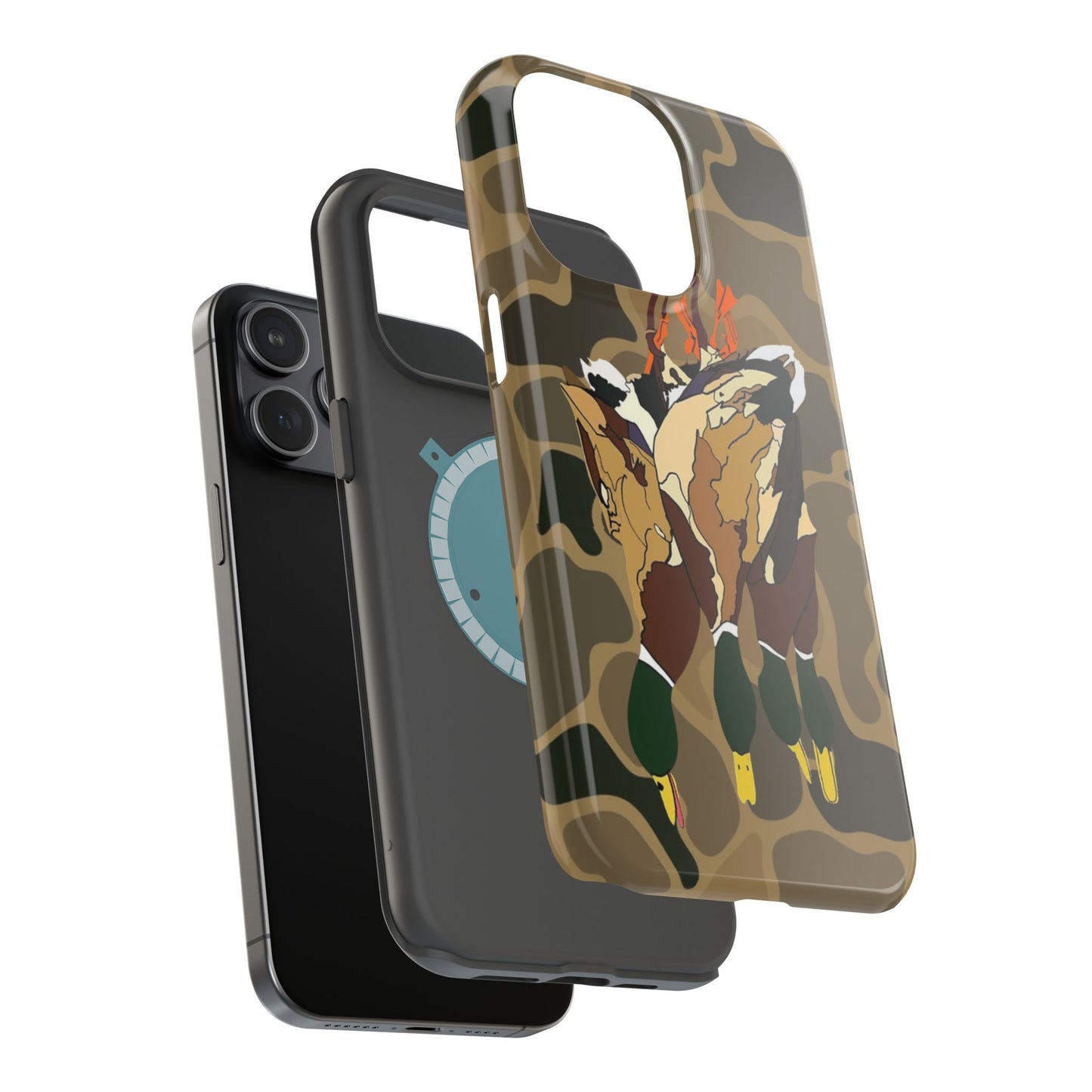 Old School Camouflage Mallard Duck Hanging Hunting Tough Magnetic iPhone Case