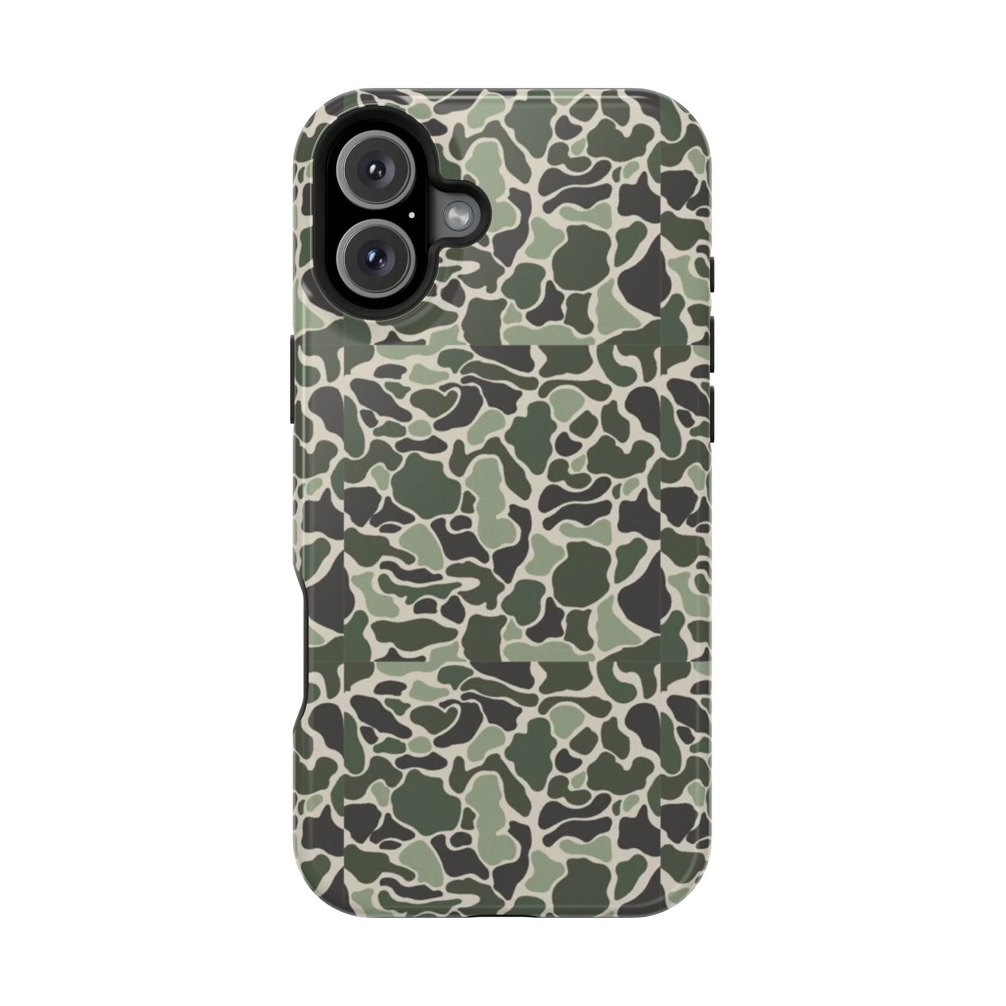 Green Old School Camo Tough Magnetic iPhone Case