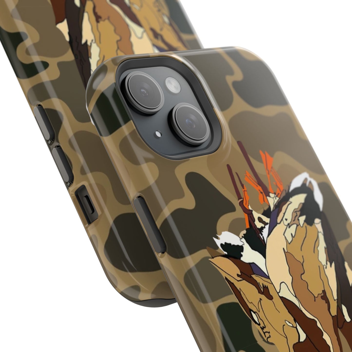 Old School Camouflage Mallard Duck Hanging Hunting Tough Magnetic iPhone Case