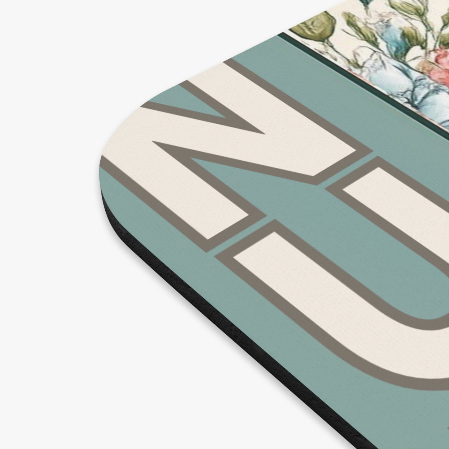 Vintage Style Nurse Mouse Pad Floral Heartbeat Design for Medical Professionals