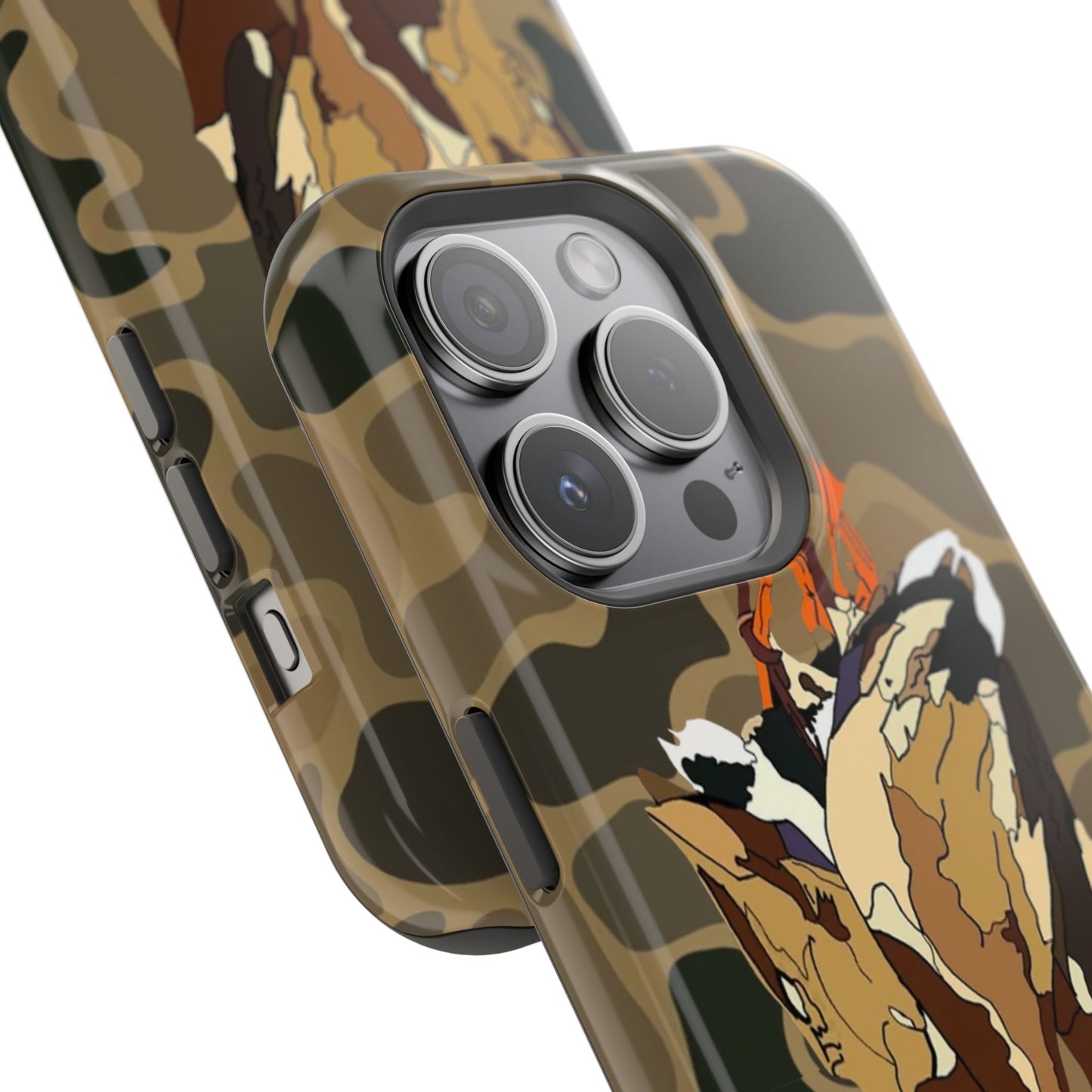 Old School Camouflage Mallard Duck Hanging Hunting Tough Magnetic iPhone Case