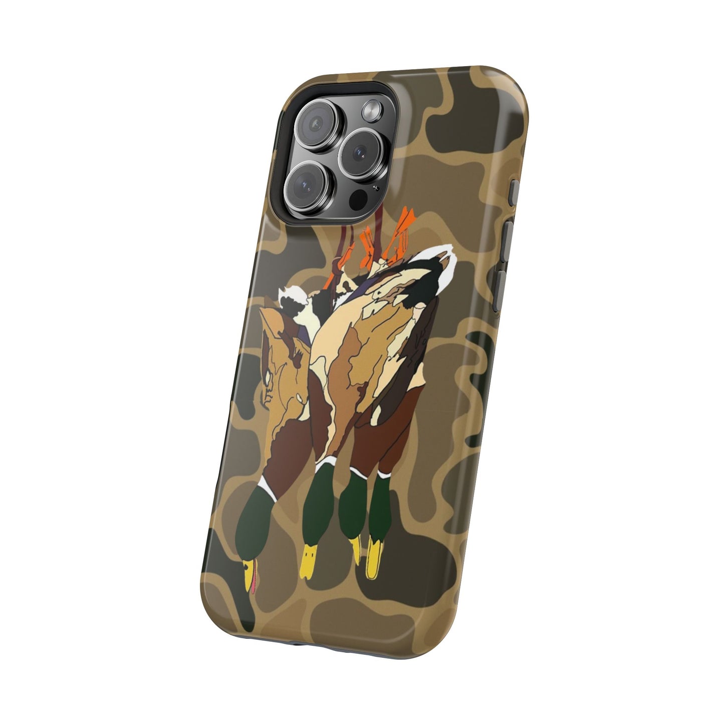 Old School Camouflage Mallard Duck Hanging Hunting Tough Magnetic iPhone Case