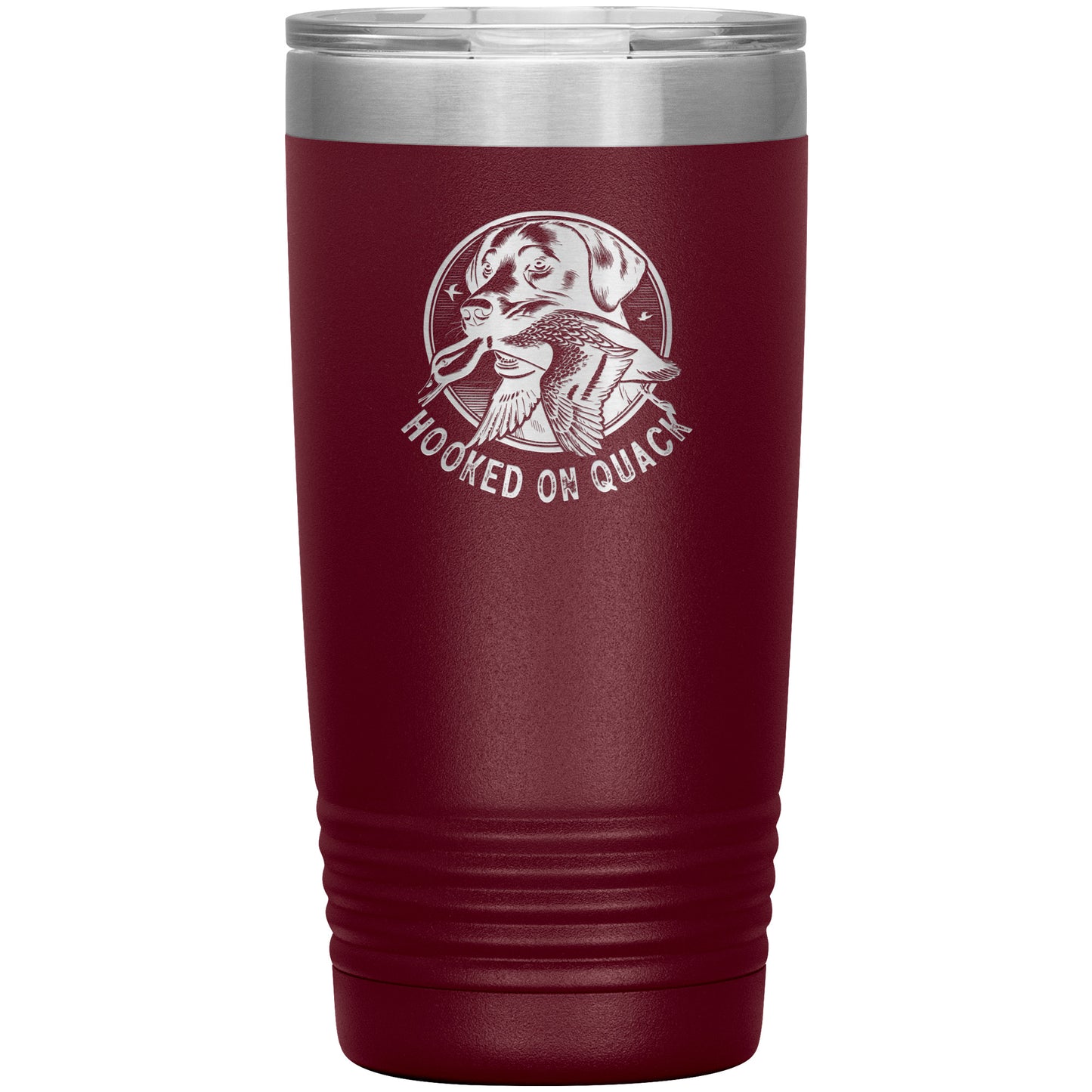 Hooked On Quack Duck Hunting Dog 20oz Insulated Tumbler