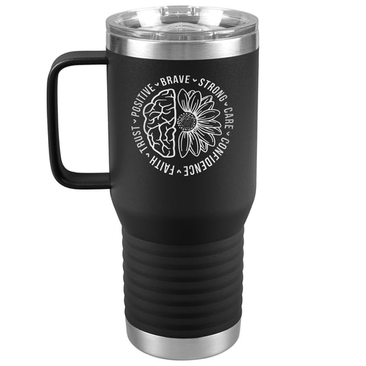 Mental Health Awareness Engraved 20oz Tumbler with Handle
