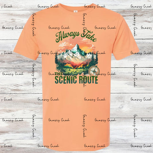 Always Take The Scenic Route PNG File - Digital Download
