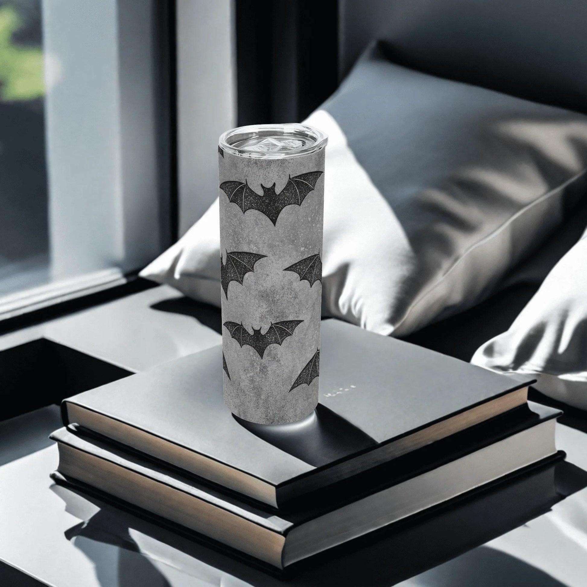 Spooky Bats Halloween 20oz Skinny Stainless Steel Tumbler
