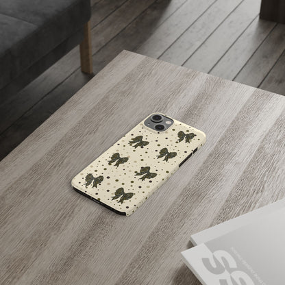 Bottomland Camouflage Coquette Bows & Polka Dot Slim IPhone Case