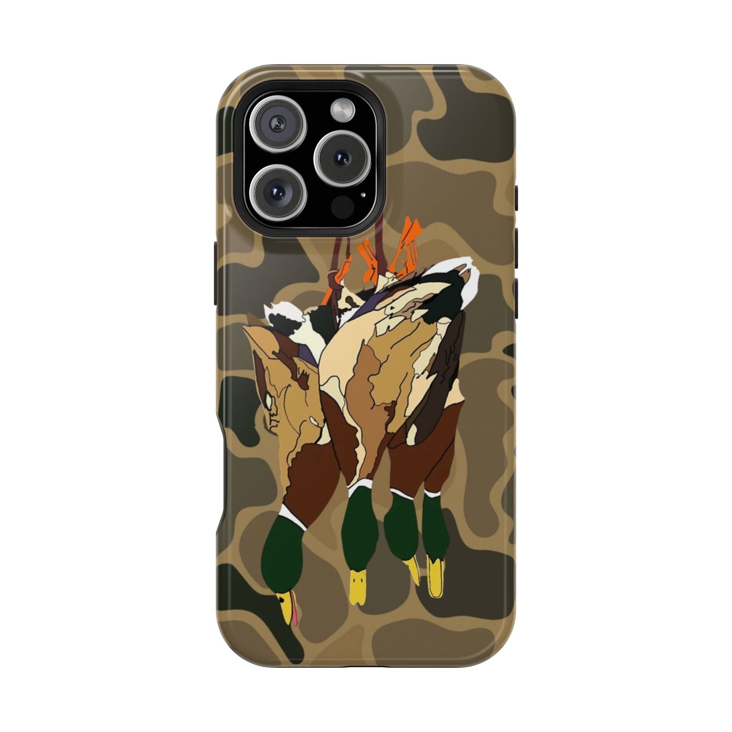 Old School Camouflage Mallard Duck Hanging Hunting Tough Magnetic iPhone Case