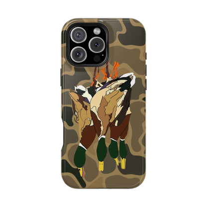 Old School Camouflage Mallard Duck Hanging Hunting Tough Magnetic iPhone Case