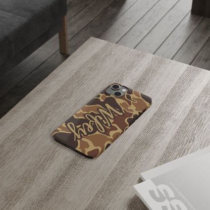 Camouflage Duck Waterfowl Slim IPhone Case - 'Wifey' Design