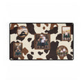 Western Cowhide Print Personalized Photo Polyester Office Desk Pad