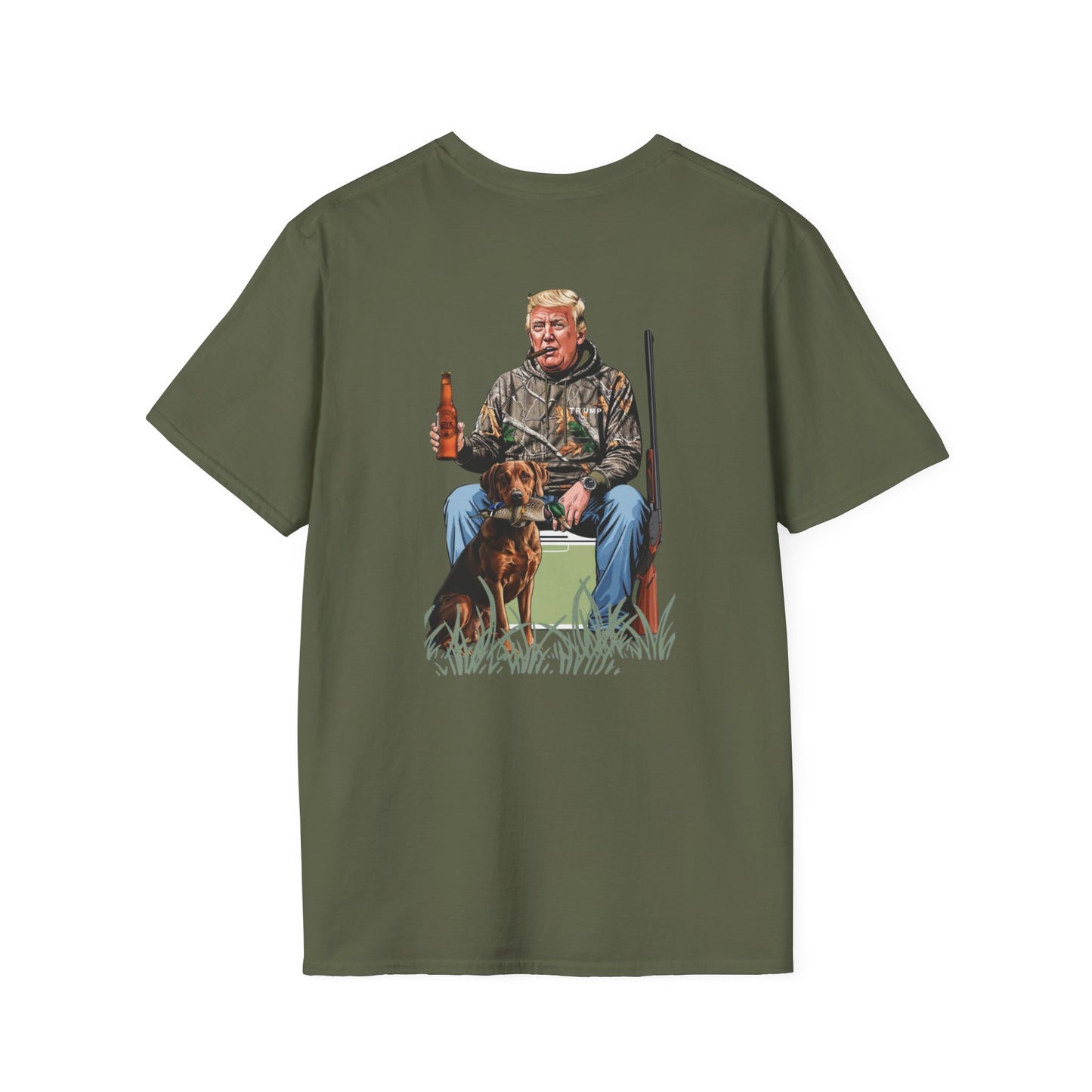 Trump Duck Hunting Graphic Hunting Softstyle Graphic Tee
