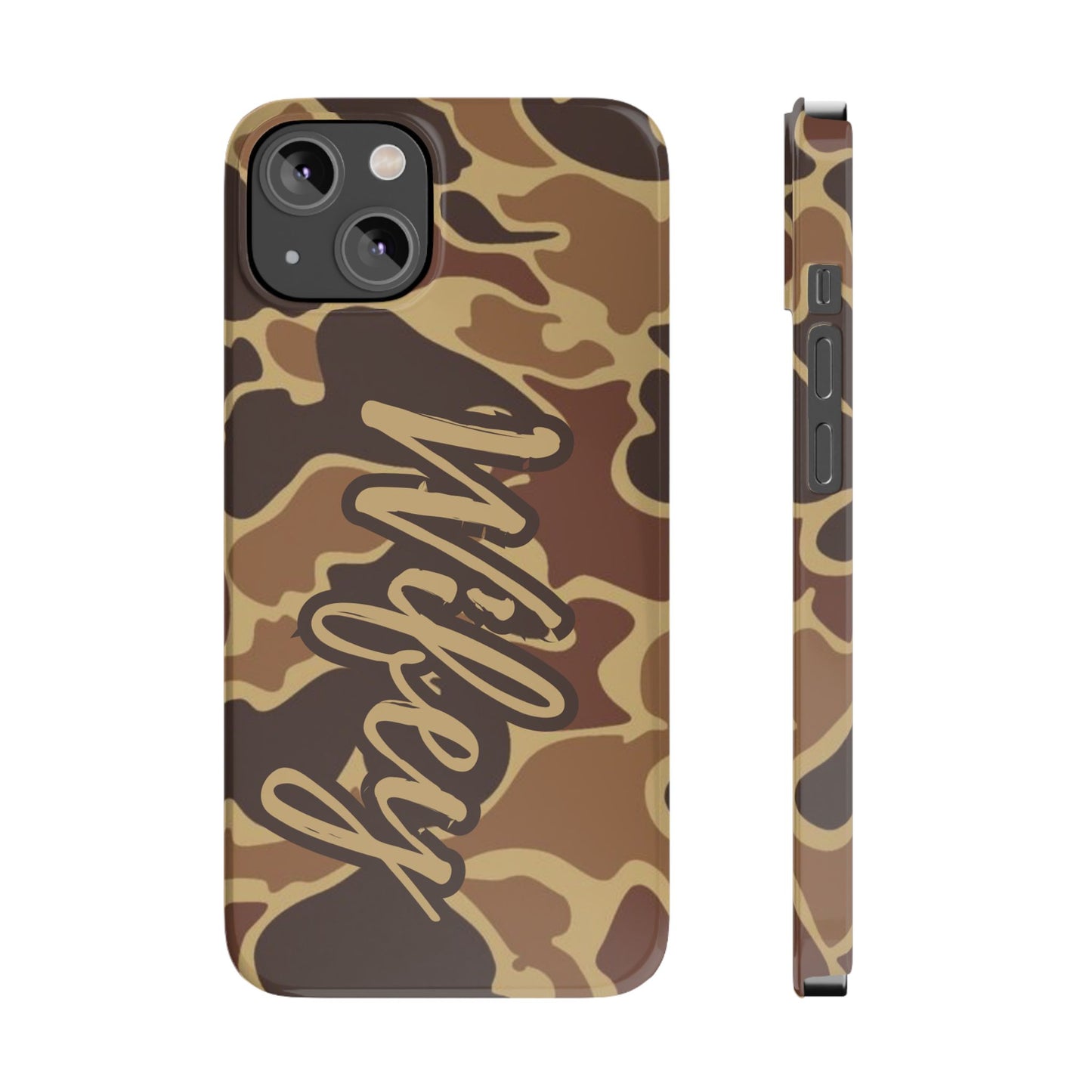 Camouflage Duck Waterfowl Slim IPhone Case - 'Wifey' Design