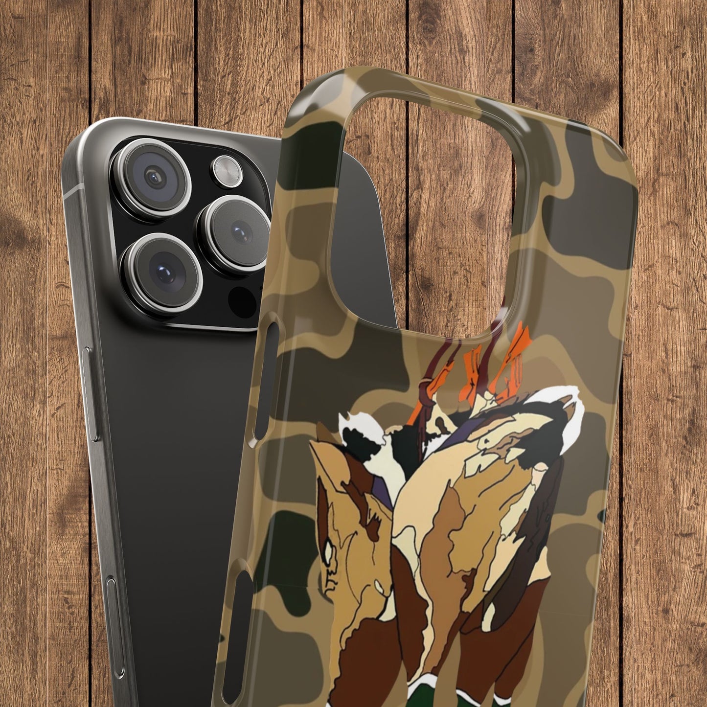 Old Skool Camouflage Mallard Duck Hanging Hunting Slim iPhone Case