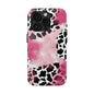 Pink Watercolor Cow Print Blend iPhone Tough Phone Case
