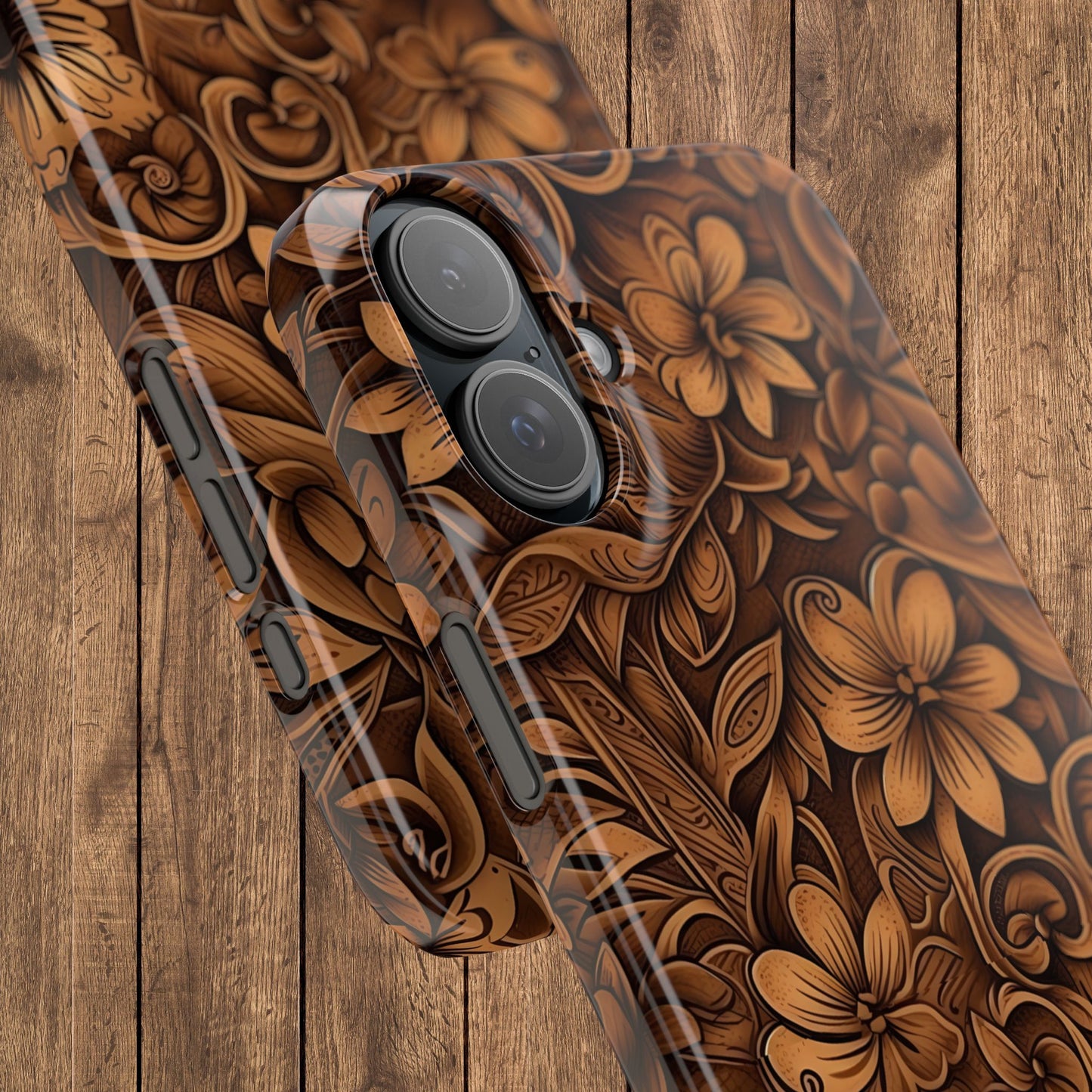 Tooled Leather Western Slim iPhone Case