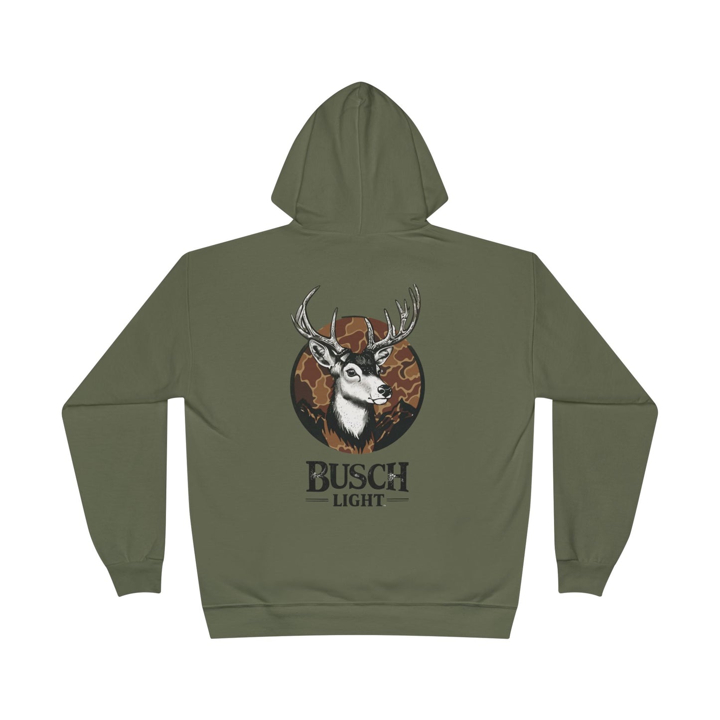 Busch Light Style Camo Deer Hanes Ecosmart 50/50 Pullover Hoodie