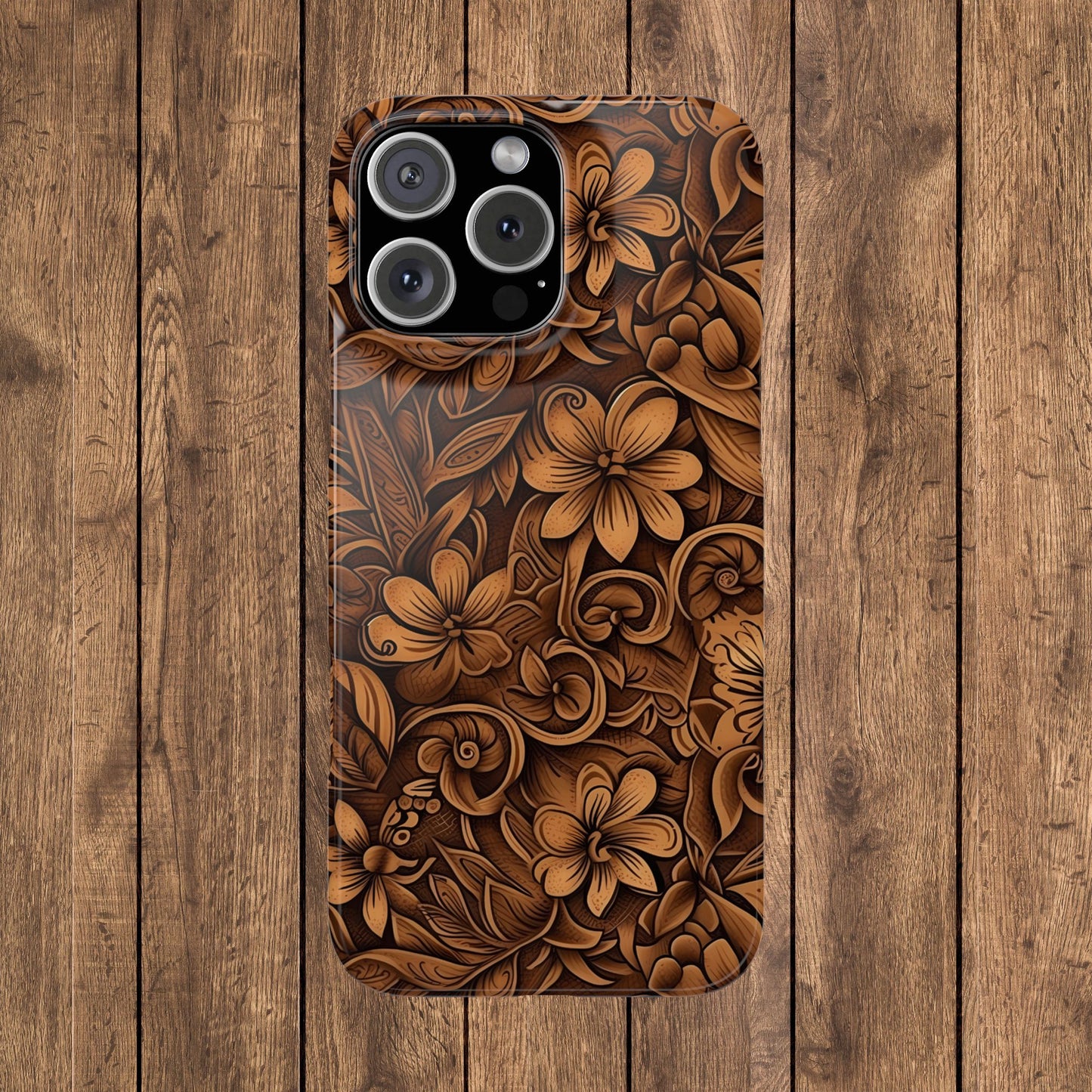 Tooled Leather Western Slim iPhone Case
