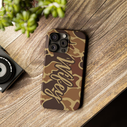 Camouflage Duck Waterfowl Slim IPhone Case - 'Wifey' Design