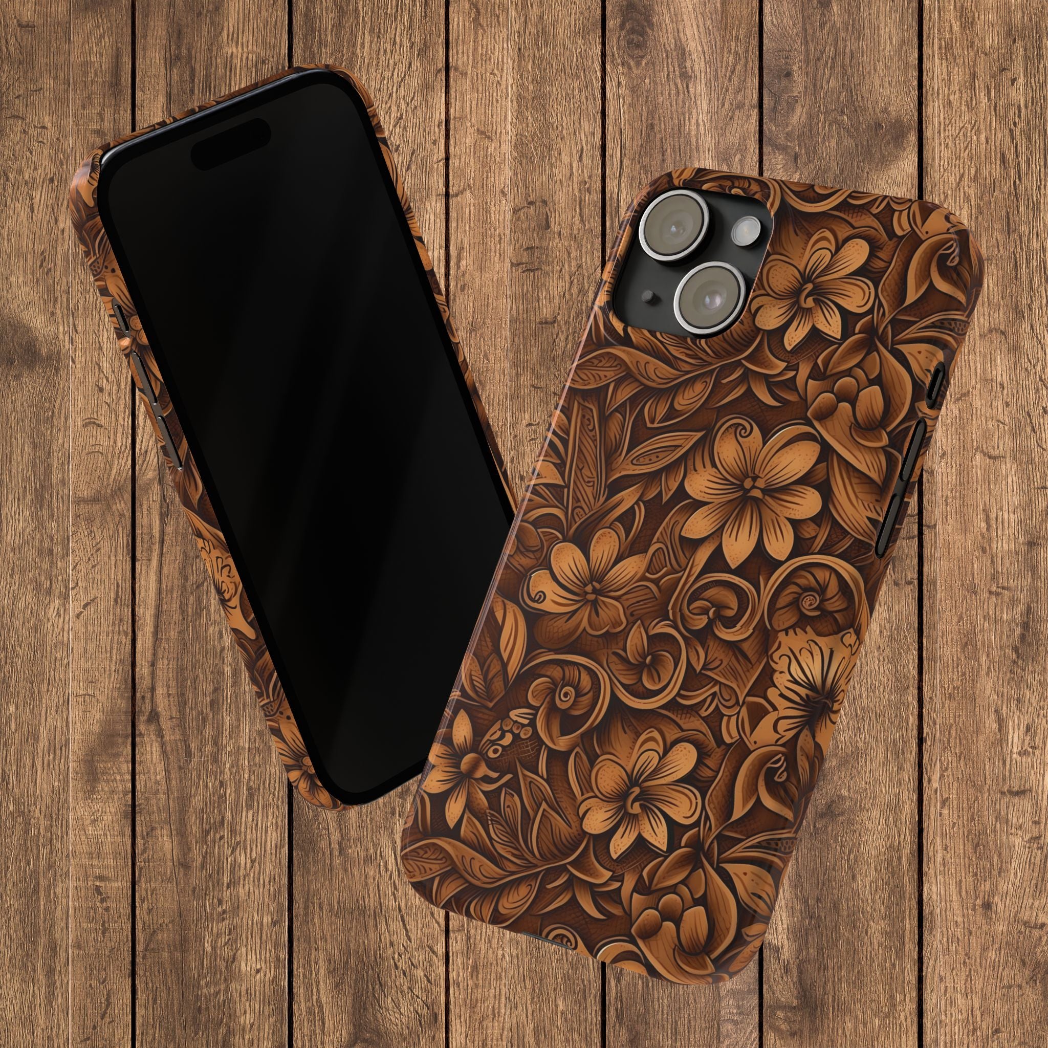 Tooled Leather Western Slim iPhone Case