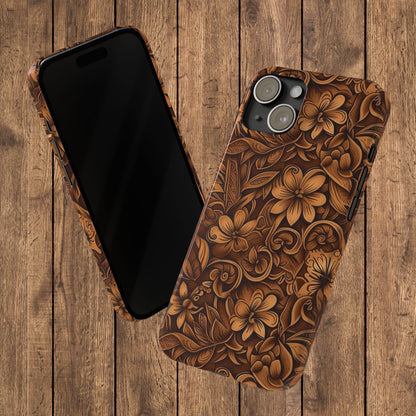 Tooled Leather Western Slim iPhone Case