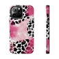 Pink Watercolor Cow Print Blend iPhone Tough Phone Case
