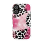 Pink Watercolor Cow Print Blend iPhone Tough Phone Case