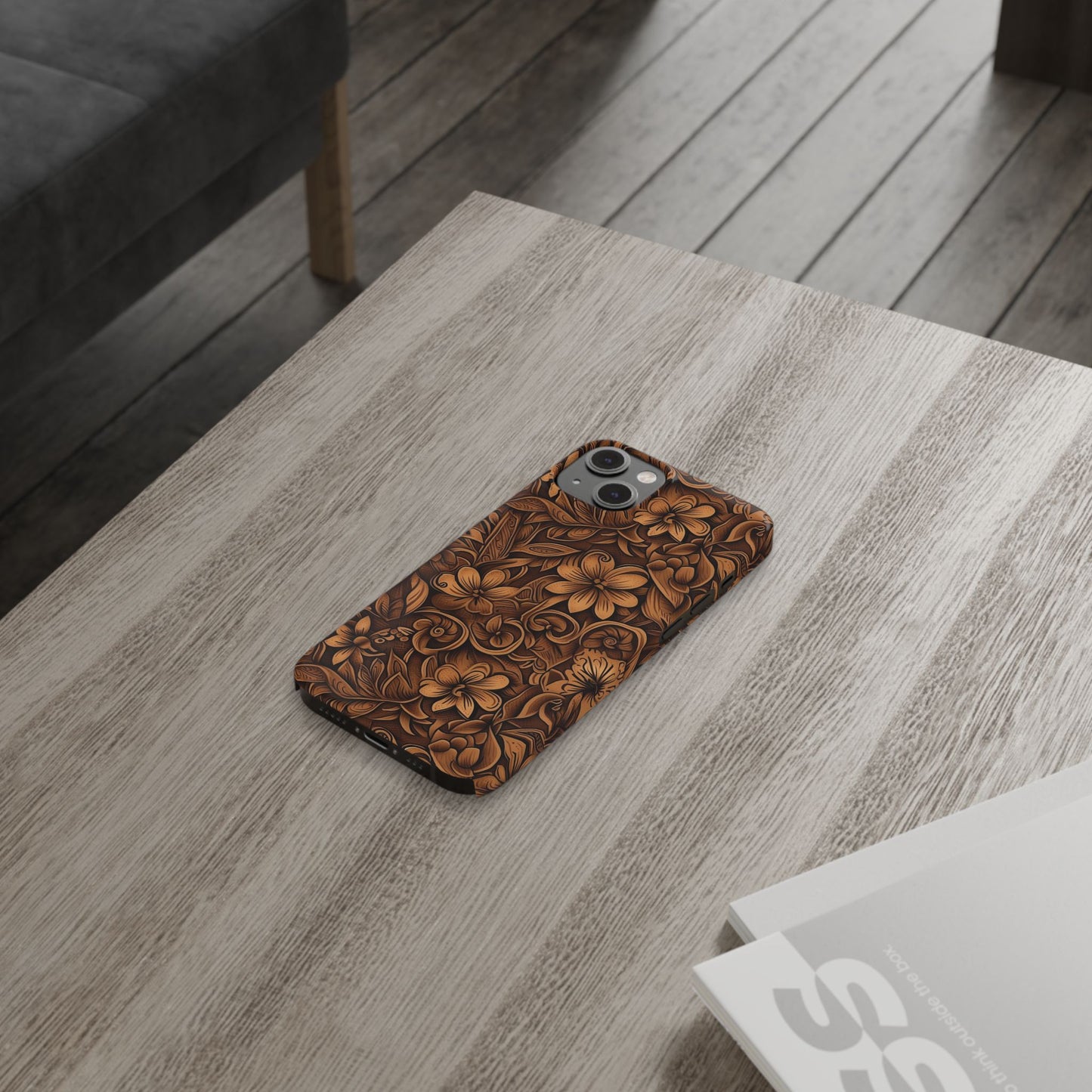 Tooled Leather Western Slim iPhone Case