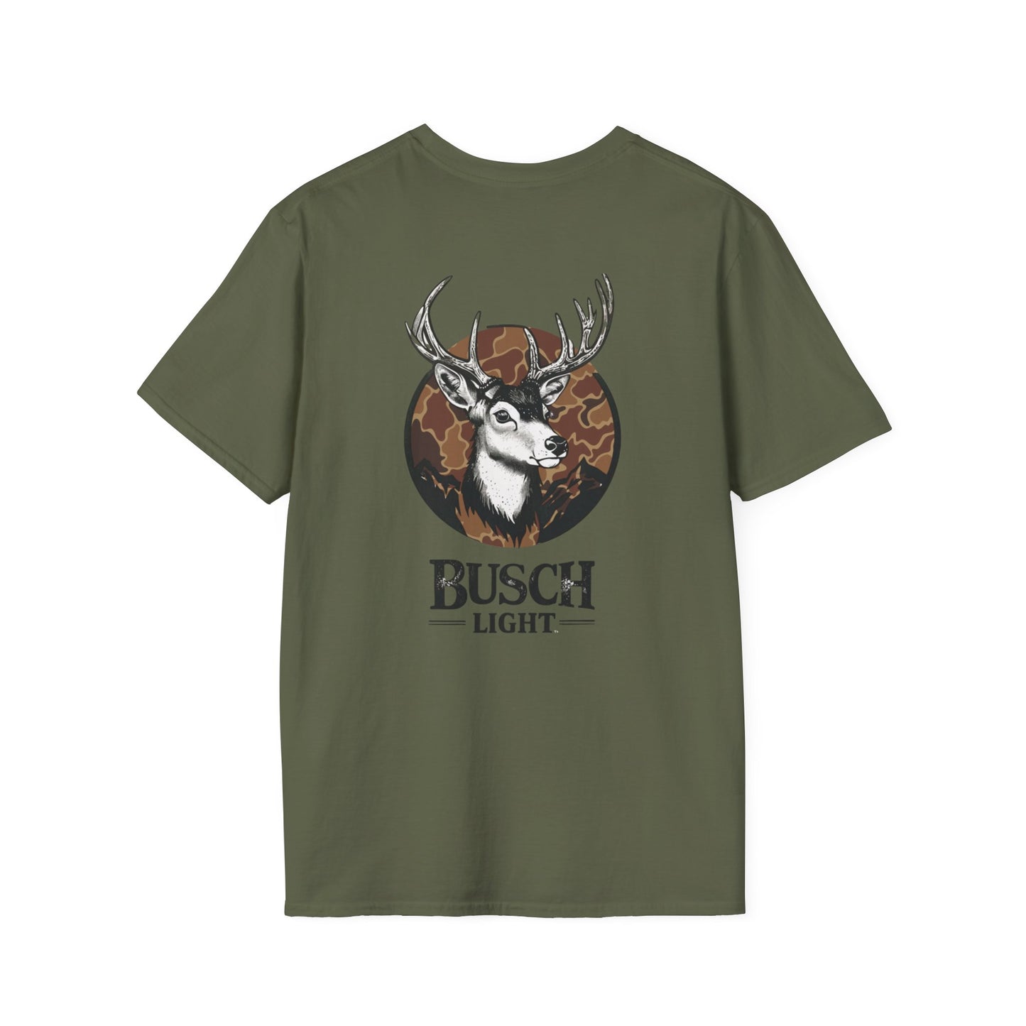 Busch Inspired Style Camo Deer Softstyle Graphic T-Shirt