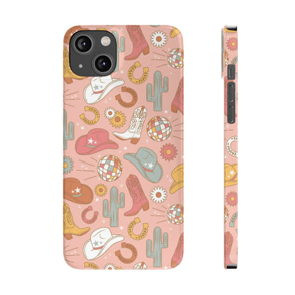 Disco Cowgirl Pink Slim iPhone Case