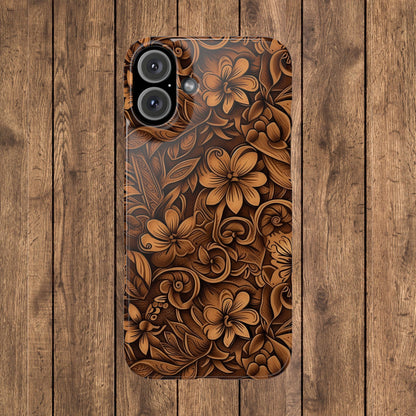 Tooled Leather Western Slim iPhone Case