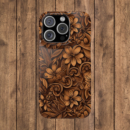 Tooled Leather Western Slim iPhone Case