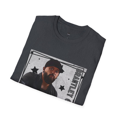 Brantley Gilbert Inspired Digital Drawing Softstyle T-Shirt