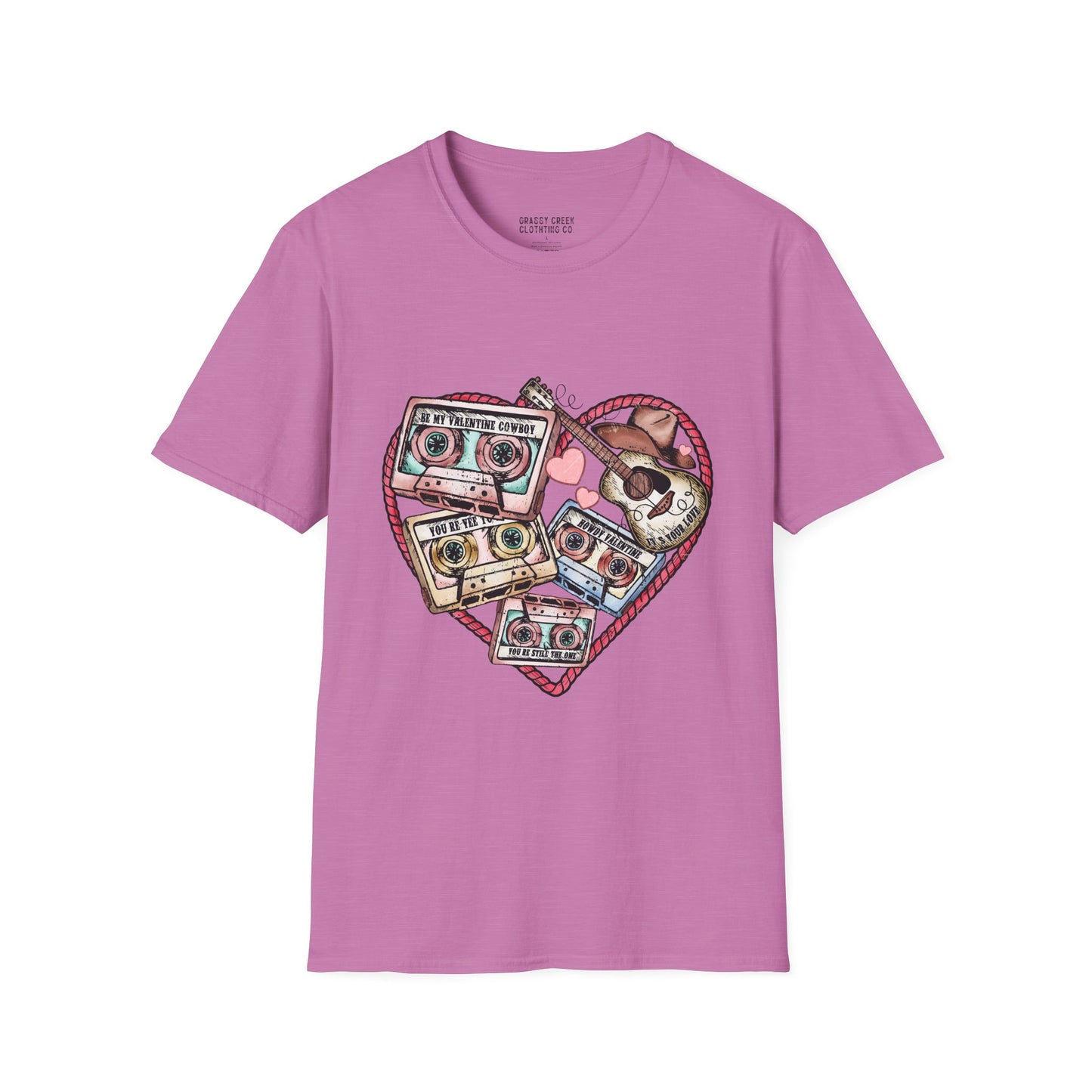 Cassette Tape  Valentine Rope Heart Softstyle Women T-Shirt