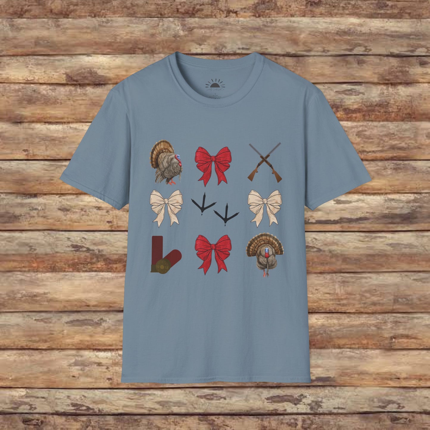 Turkeys, Glitter, and Bows: Coquette Female Hunting  Softstyle T-Shirt