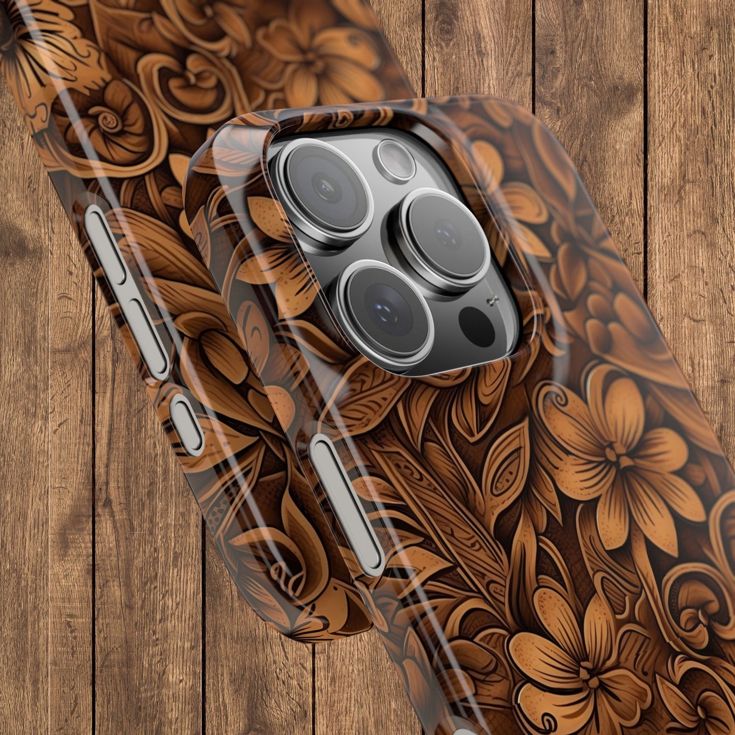 Tooled Leather Western Slim iPhone Case